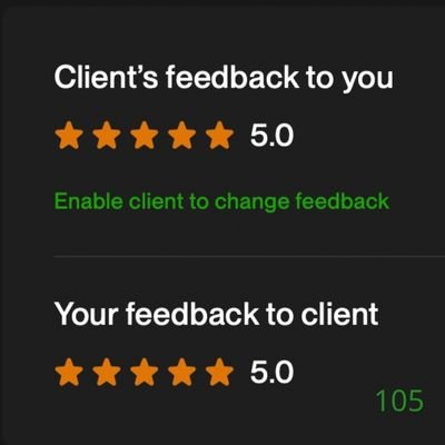 105 Biddrup Mallick Upwork Project Feedback