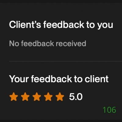 106 Biddrup Mallick Upwork Project Feedback