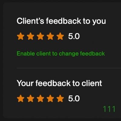 111 Biddrup Mallick Upwork Project Feedback