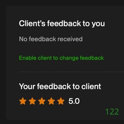 122 Biddrup Mallick Upwork Project Feedback