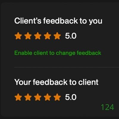 124 Biddrup Mallick Upwork Project Feedback