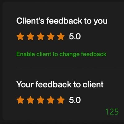 125 Biddrup Mallick Upwork Project Feedback