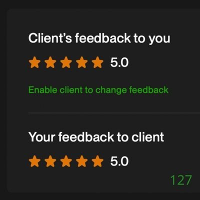 127 Biddrup Mallick Upwork Project Feedback