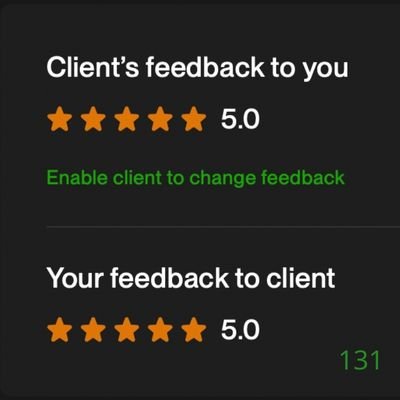 131 Biddrup Mallick Upwork Project Feedback