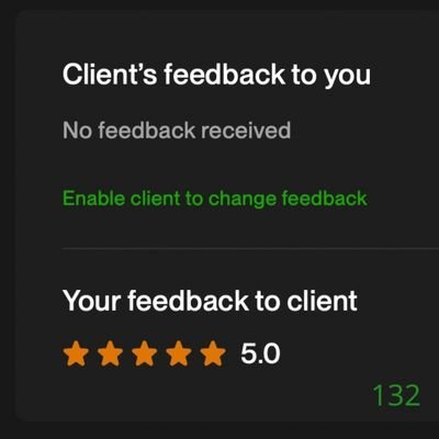 132 Biddrup Mallick Upwork Project Feedback