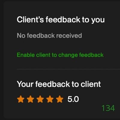 134 Biddrup Mallick Upwork Project Feedback