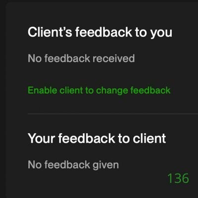 136 Biddrup Mallick Upwork Project Feedback