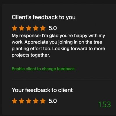153 Biddrup Mallick Upwork Project Feedback