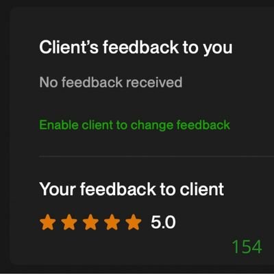 154 Biddrup Mallick Upwork Project Feedback