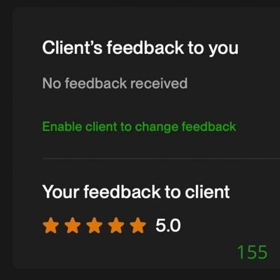 155 Biddrup Mallick Upwork Project Feedback