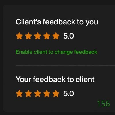 156 Biddrup Mallick Upwork Project Feedback