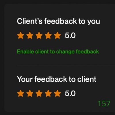 157 Biddrup Mallick Upwork Project Feedback