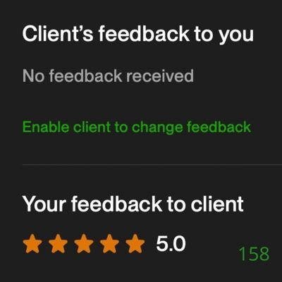 158 Biddrup Mallick Upwork Project Feedback
