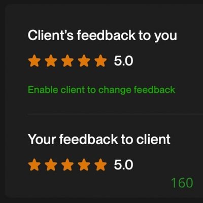 160 Biddrup Mallick Upwork Project Feedback