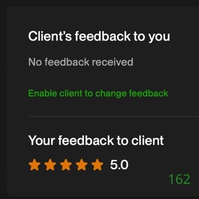 162 Biddrup Mallick Upwork Project Feedback