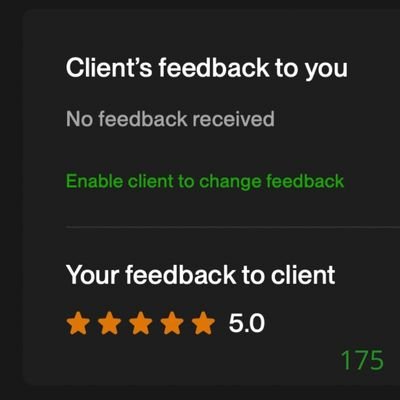 175 Biddrup Mallick Upwork Project Feedback
