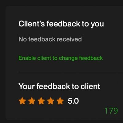 179 Biddrup Mallick Upwork Project Feedback