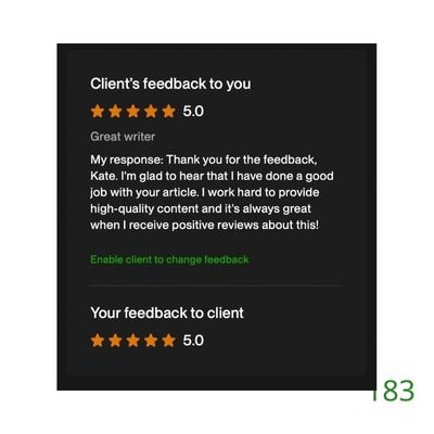 183 Biddrup Mallick Upwork Project Feedback 1