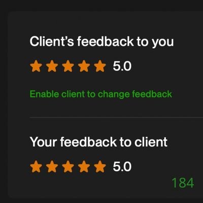 184 Biddrup Mallick Upwork Project Feedback