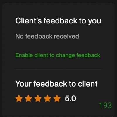 193 Biddrup Mallick Upwork Project Feedback