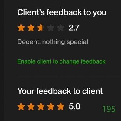 195 Biddrup Mallick Upwork Project Feedback