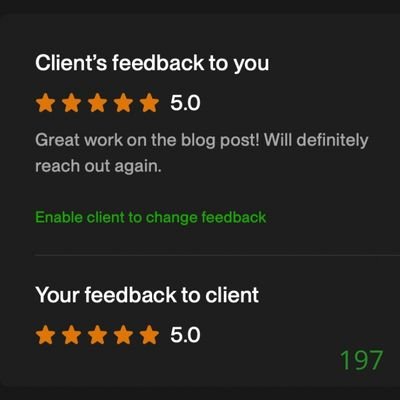 197 Biddrup Mallick Upwork Project Feedback