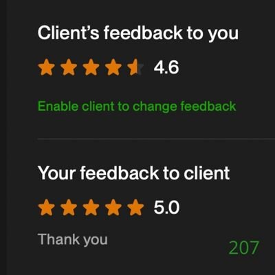 207 Biddrup Mallick Upwork Project Feedback