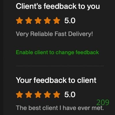 209 Biddrup Mallick Upwork Project Feedback