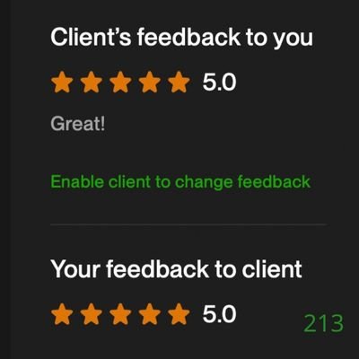 213 Biddrup Mallick Upwork Project Feedback