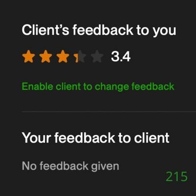 215 Biddrup Mallick Upwork Project Feedback