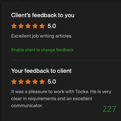 227 Biddrup Mallick Upwork Project Feedback
