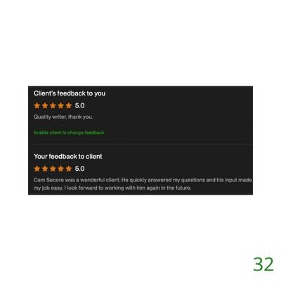 32 Biddrup Mallick Upwork Project Feedback