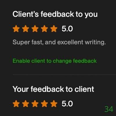 34 Biddrup Mallick Upwork Project Feedback