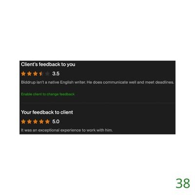 38 Biddrup Mallick Upwork Project Feedback