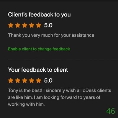 46 Biddrup Mallick Upwork Project Feedback