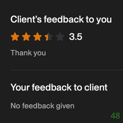 48 Biddrup Mallick Upwork Project Feedback