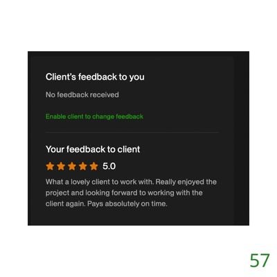 57 Biddrup Mallick Upwork Project Feedback