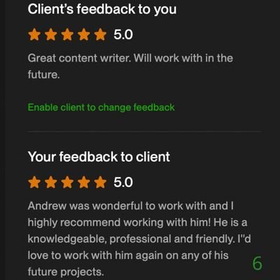 6 Biddrup Mallick Upwork Project Feedback