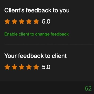 62 Biddrup Mallick Upwork Project Feedback