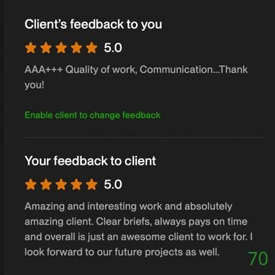 70 Biddrup Mallick Upwork Project Feedback