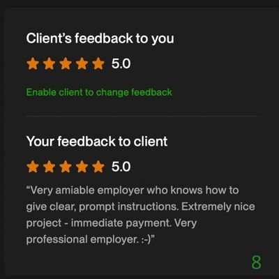8 Biddrup Mallick Upwork Project Feedback 1