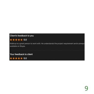 9 Biddrup Mallick Upwork Project Feedback