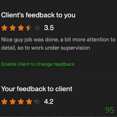 95 Biddrup Mallick Upwork Project Feedback