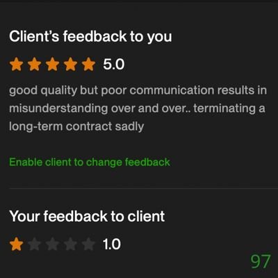 97 Biddrup Mallick Upwork Project Feedback