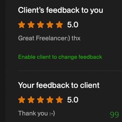 99 Biddrup Mallick Upwork Project Feedback